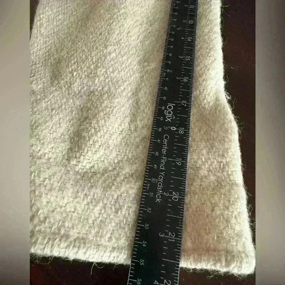 Vintage Women’s Sz L Cream Wool Button-up Jacket Alpaca Native Western Design - Picture 7 of 14